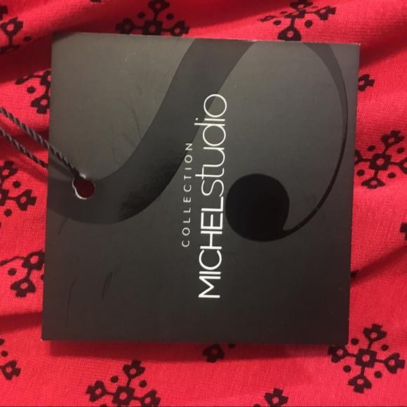 Michel Studio Red Peasant Top Size 2X - Picture 12 of 13